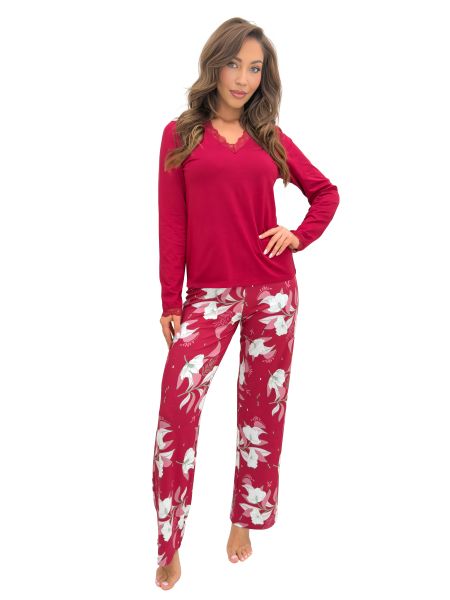 Pijamale elegante pentru femei, cu mâneci lungi – Brigitte long - 3