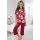 Pijama de damă de culoare burgund, din viscoză – Brigitte 3/4