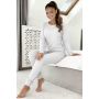 Pijama pentru femei, gri, cu mâneci lungi – Home Long, gri - 3