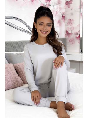 Pijama pentru femei, gri, cu mâneci lungi – Home Long, gri
