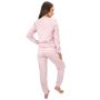 Pijama roz din bumbac pentru femei – Home Long roz - 4
