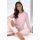 Pijama roz din bumbac pentru femei – Home Long roz