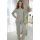 Pijamale elegante, verzi, cu dantelă – Ramona Long, verde măslin