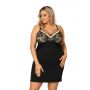 Sarah II negru plus size - cămașă de noapte - 2