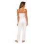 Pijama din satin cu pantaloni lungi - Tiffani ecru - 3