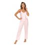 Pijama din satin cu pantaloni lungi - Tiffani roz - 2