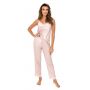 Pijama din satin cu pantaloni lungi - Tiffani bej - 2
