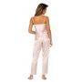 Pijama din satin cu pantaloni lungi - Tiffani bej - 3
