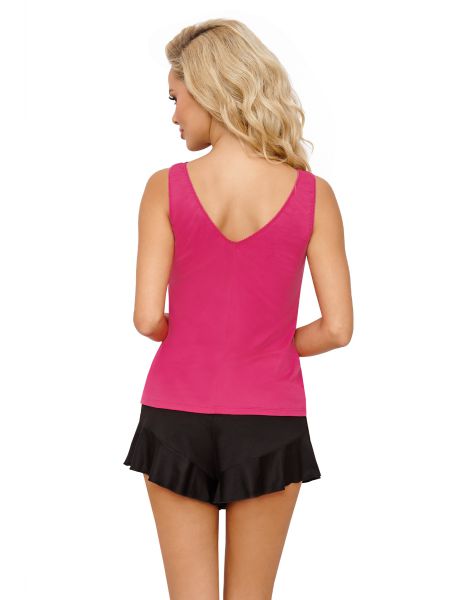 Pijama de damă cu dantelă fuchsia - Candy 1/2 - 2