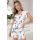 Pijama de damă cu flori și pantaloni scurți - Astrid 1/2