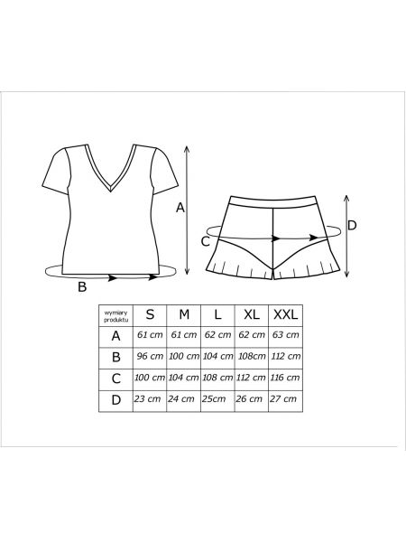 Pijama de damă cu pantaloni scurți - Naomi 1/2 - 3