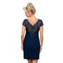 Cămașă de noapte elegantă cu dantelă – Ismena, albastru închis - 3
