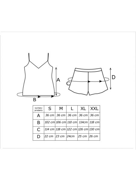 Pijama fără bretele din satin - Ella 1/2 roz pudră - 3