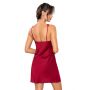 Tricou din satin cu dantelă - Mari, vișiniu - 4