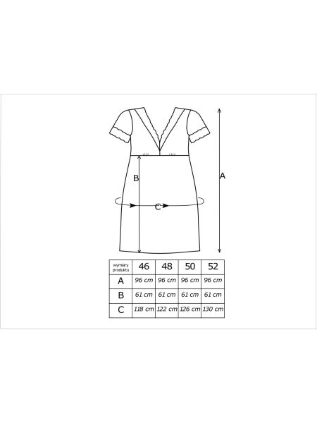 Cămașă de noapte neagră plus size cu dantelă - Hana - 4