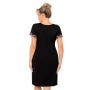 Cămașă de noapte neagră plus size cu dantelă - Hana - 3