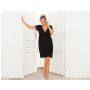 Cămașă de noapte neagră plus size cu dantelă - Hana - 4