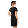 Cămașă de noapte elegantă cu mâneci – Luiza, neagră - 4